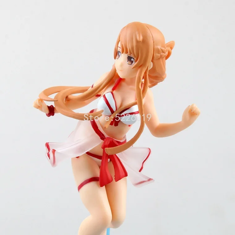 

16cm Sword Art Online Sexy Anime Figure Swimsuit Asuna Yuuki Figure Shino Asada Action Figure Kirigaya Suguha Leafa Figurine Toy