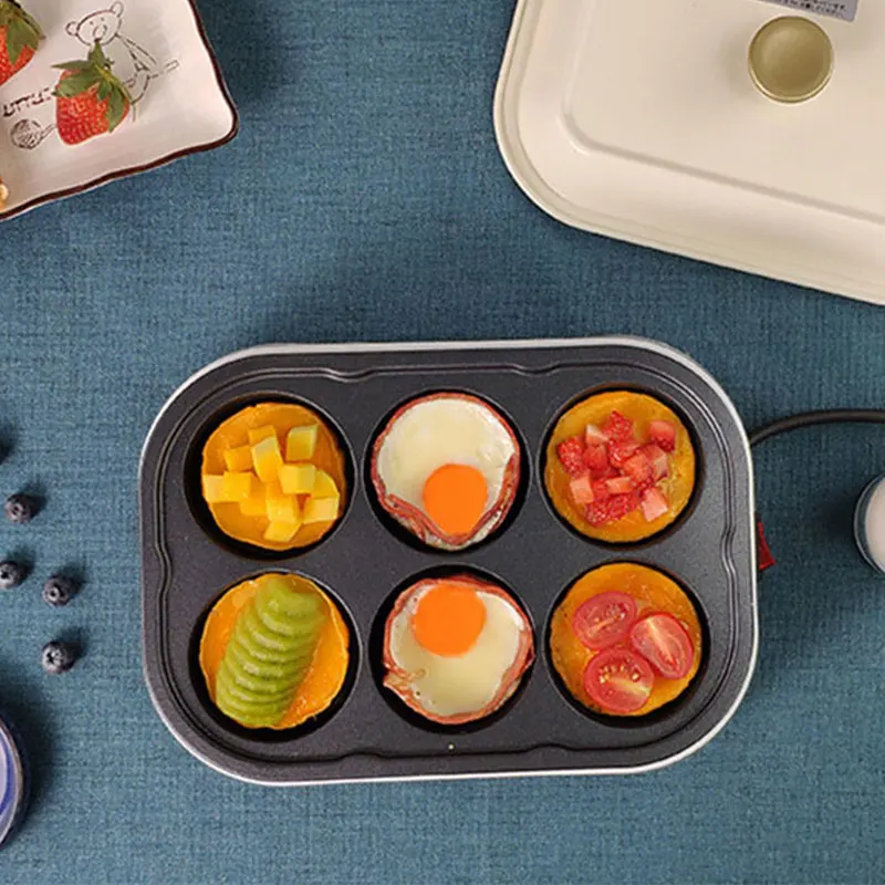 

Electric Eggs Roasted Hamburger Machine Red Beans Cake Crepe Maker MINI Pie Pancake Baking Fried Egg Omelette Frying Pan EU
