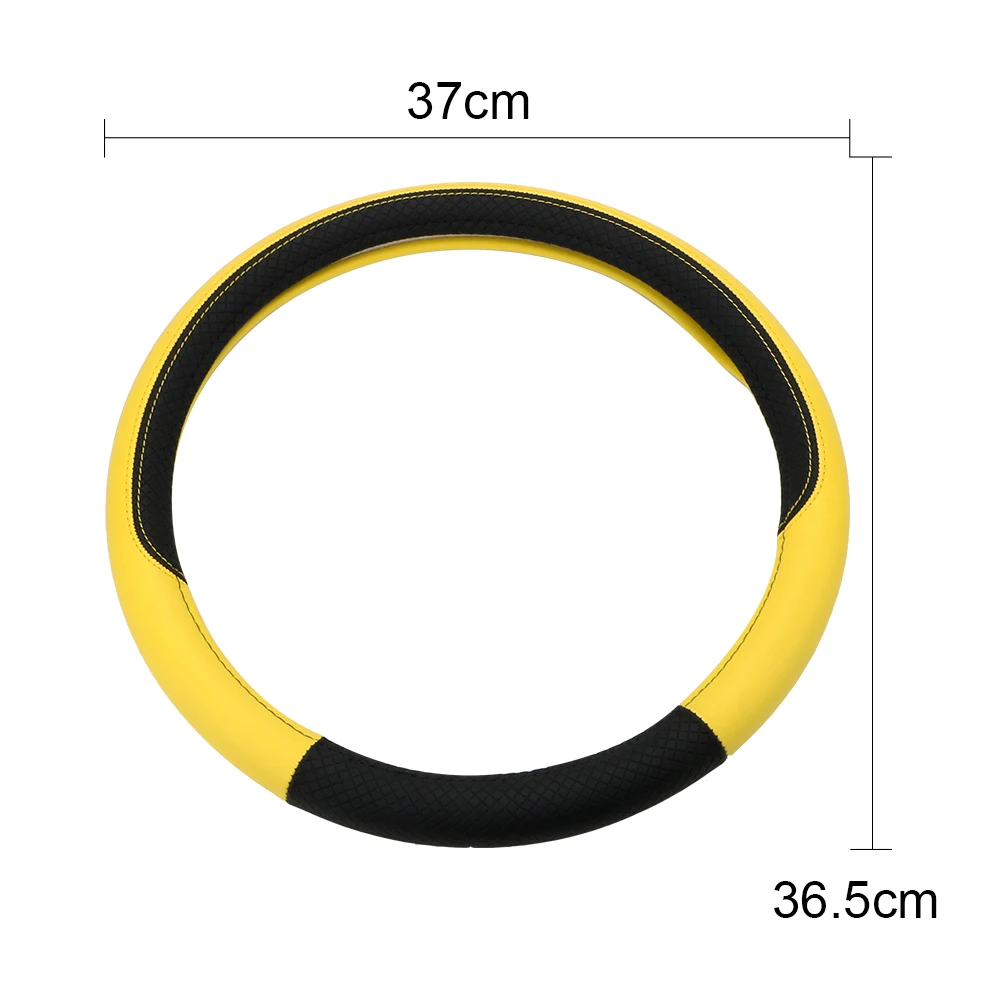 

37-38cm Universal Micro Fiber Leather Car Steering Wheel Cover Breathable Anti Slip Sport Auto Steering Wheel Covers Car-styling