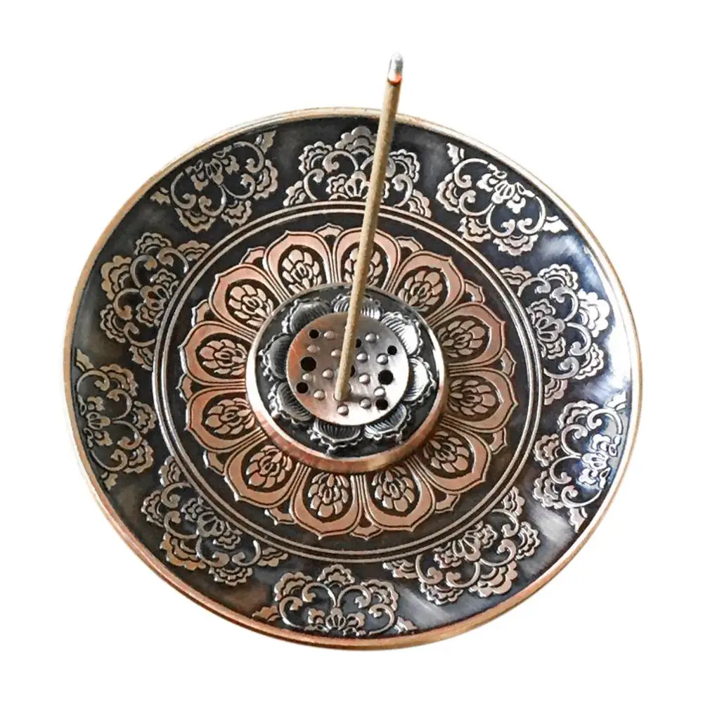 

Incense Plate Antique Copper Home Incense Burner Buddha Supplies Sandalwood Furnace Decoration Decorative Incense Burner