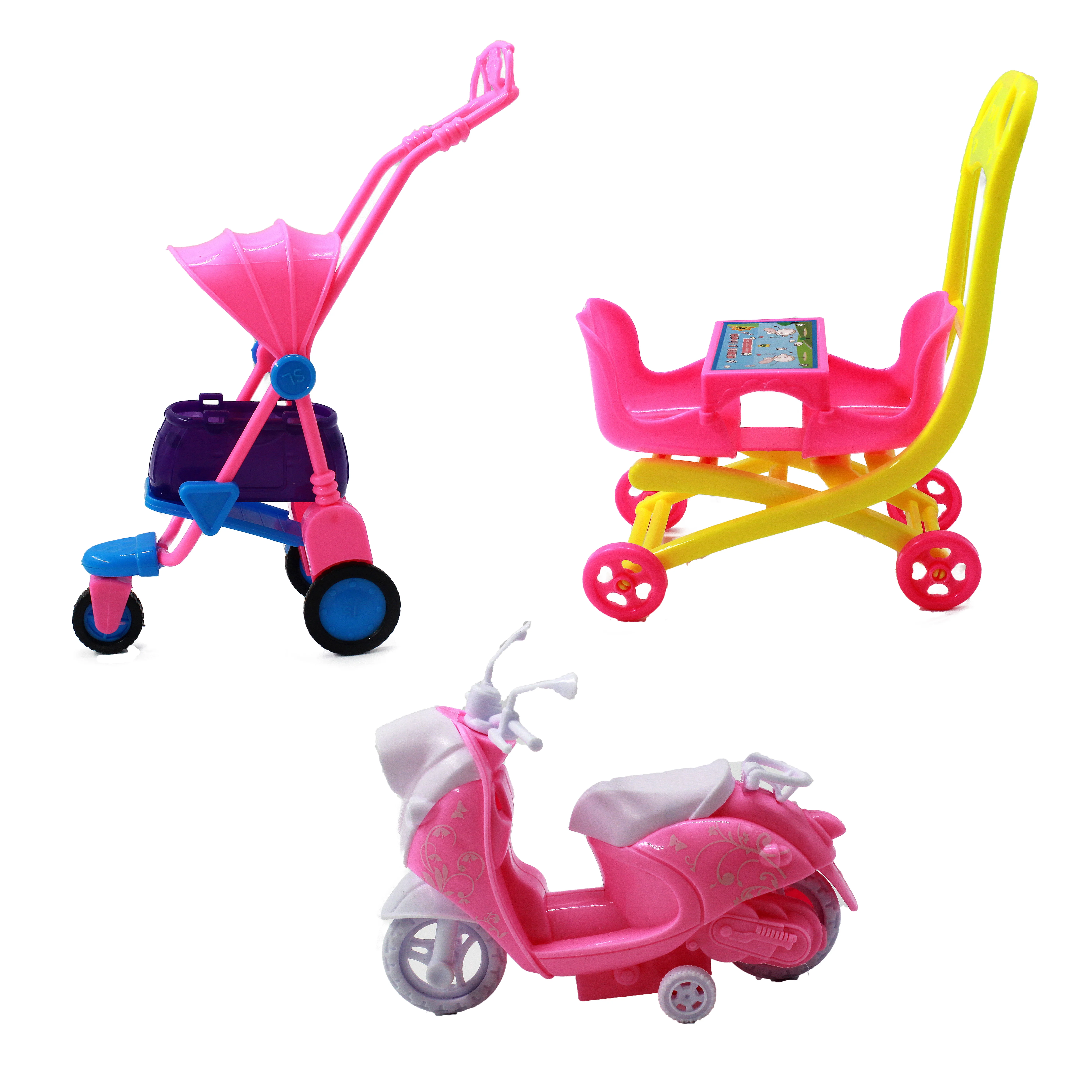 Аксессуары для кукол разных стилей розовая пластиковая корзина покупок