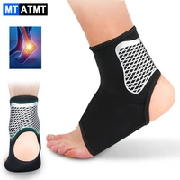 2piece anti sprain ankle support brace sleeve barefoot heel foot recovery guard pads to support stiff and more muscles joints