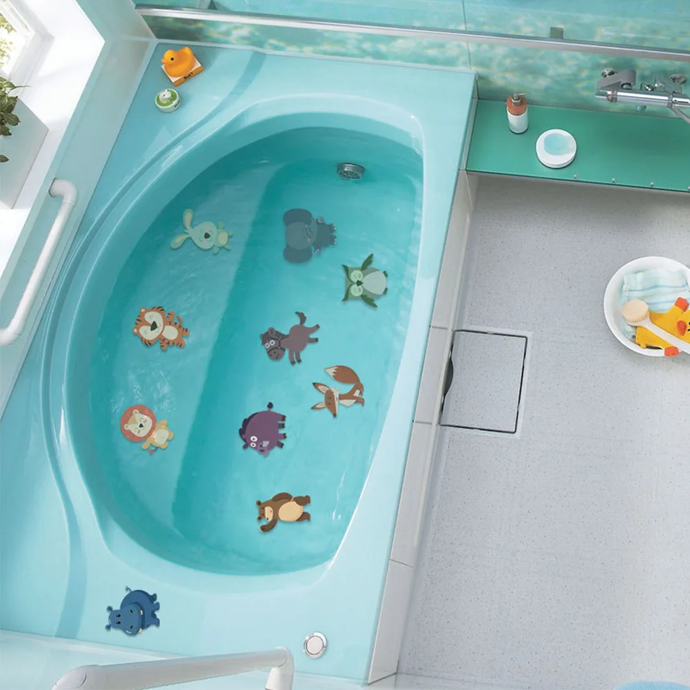 Наклейки на стену с мультяшными животными 3d наклейки для ванны детские