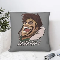draven lol print square pillowcase cushion cover spoof zip home decorative throw pillow case for room simple 4545cm