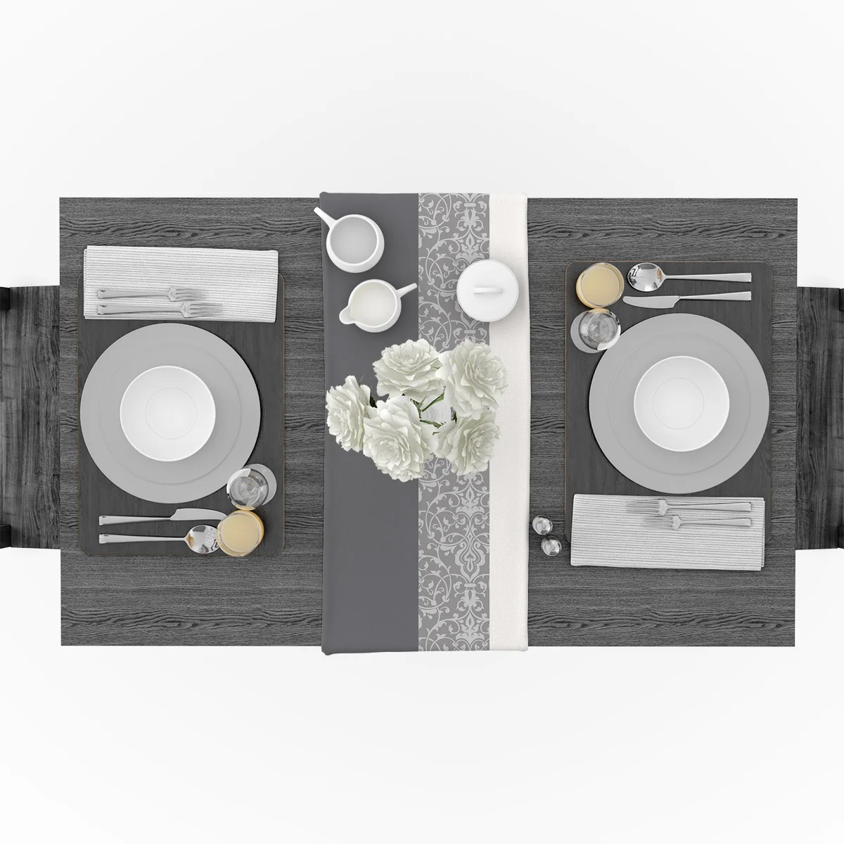 Современные скатерти в полоску и классическом стиле барокко для свадебной