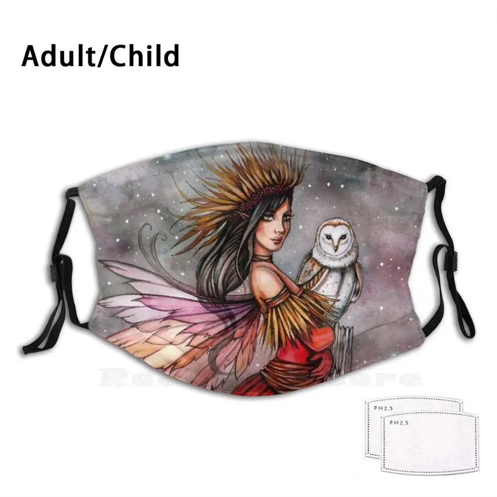 

Quiet Ember Fairy And Owl Fantasy Art Adult Kids Anti Dust Filter Diy Mask Fairy Faery Faeries Fairies Owl Fantasy Illustration