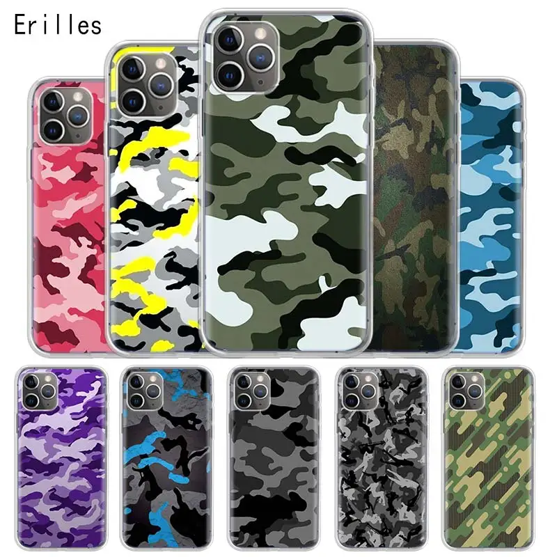 Военный армейский чехол для телефона iphone SE 12 5 5S 6 6S 7 8 11 PLUS X XS MAX XR PRO мягкий