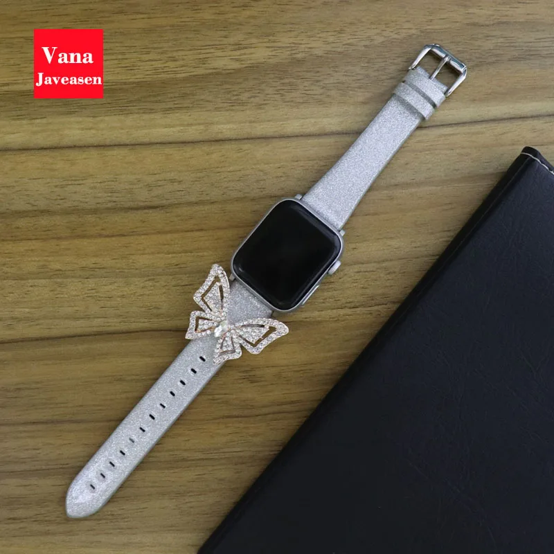 Шикарные Женские часы со стразами ремешок для наручных часов Apple Watch Series 2/3/4 ремешки для часов для наручных часов iwatch 38 мм/40 мм/42 мм/44 мм аксессуары для часов