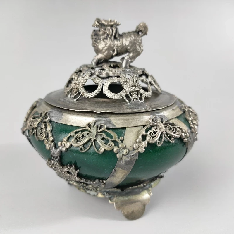 Изысканное китайское классическое ремесло домашнее украшение зеленый нефрит