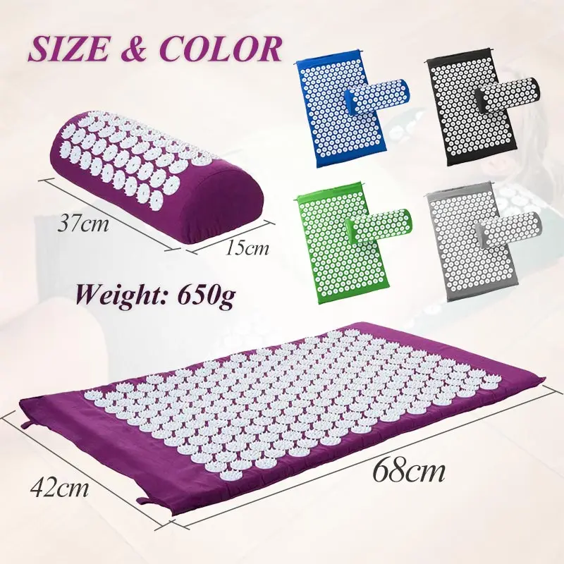 Acupuncture Massage Cushion Points Lotus Nails To Relieve Back Pain Pillow Set Pranamat Массаж Диванная подушка | Спорт и