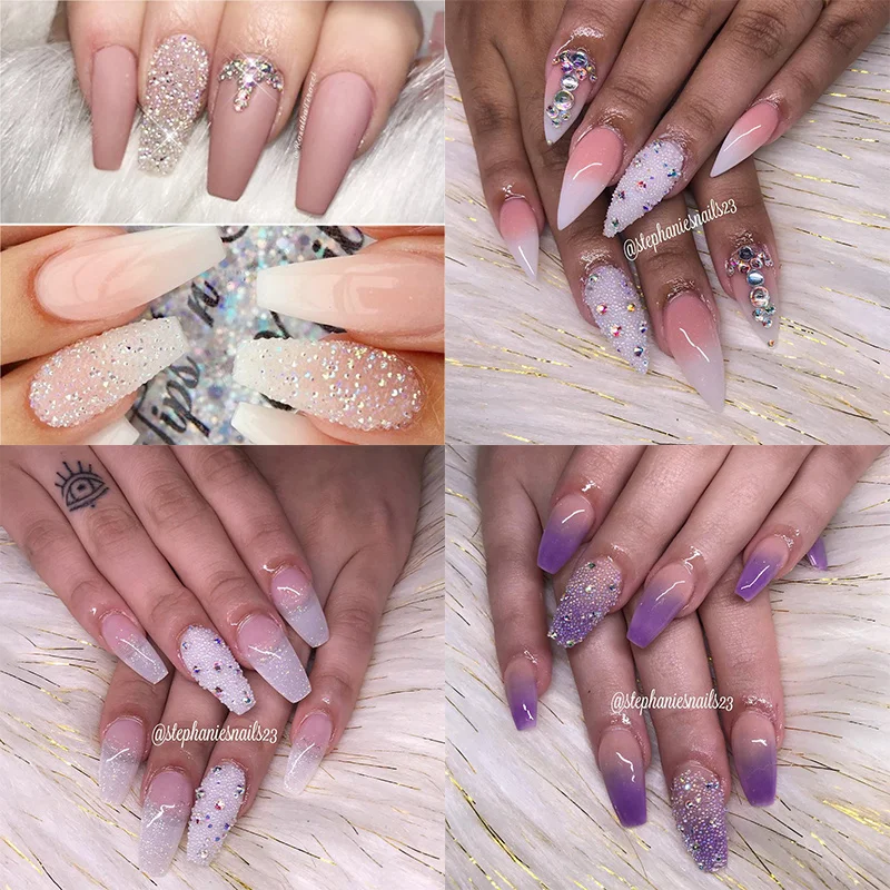 1 коробка острые Стразы для ногтей мини бусины с острым дном аксессуары из