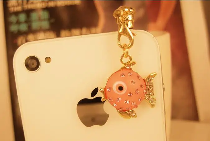 3 5 мм Горячая продажа Красочные Алмазы маленькие золотые рыбки телефон