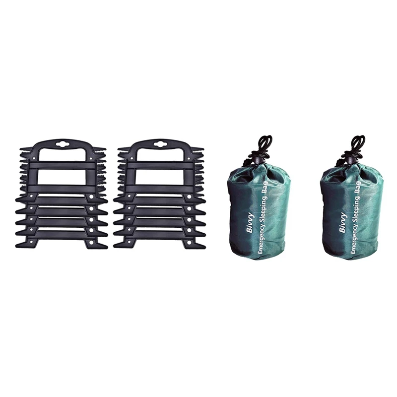 

10Pcs Paracord Winder Portable Line Winder Rope Organizer Spool Tool with 2Pack Emergency Sleeping Bag