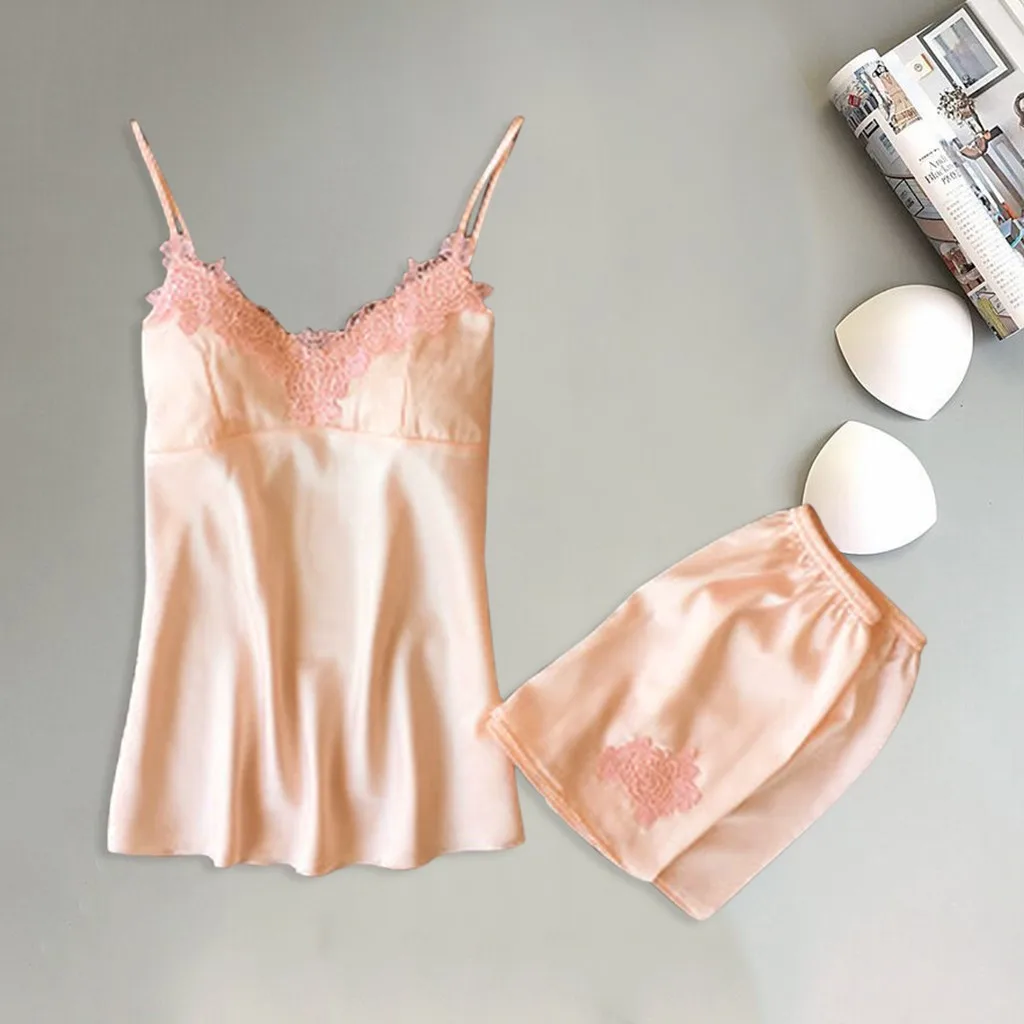 

S-XL Fashion Sexy Nightwear Women Lace Solid V-Neck Sleepwear Lingerie Temptation Babydoll Underwear Nightdress Seksi Gecelik