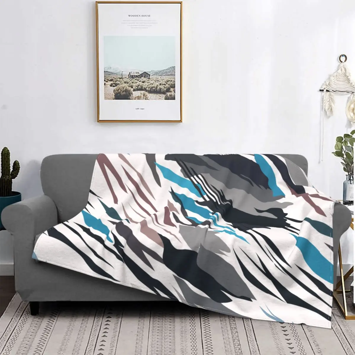 

Polish Camouflage Grom Camo Blanket Coral Fleece Plush Winter Multifunction Lightweight Throw Blanket for Sofa Outdoor Rug Piece