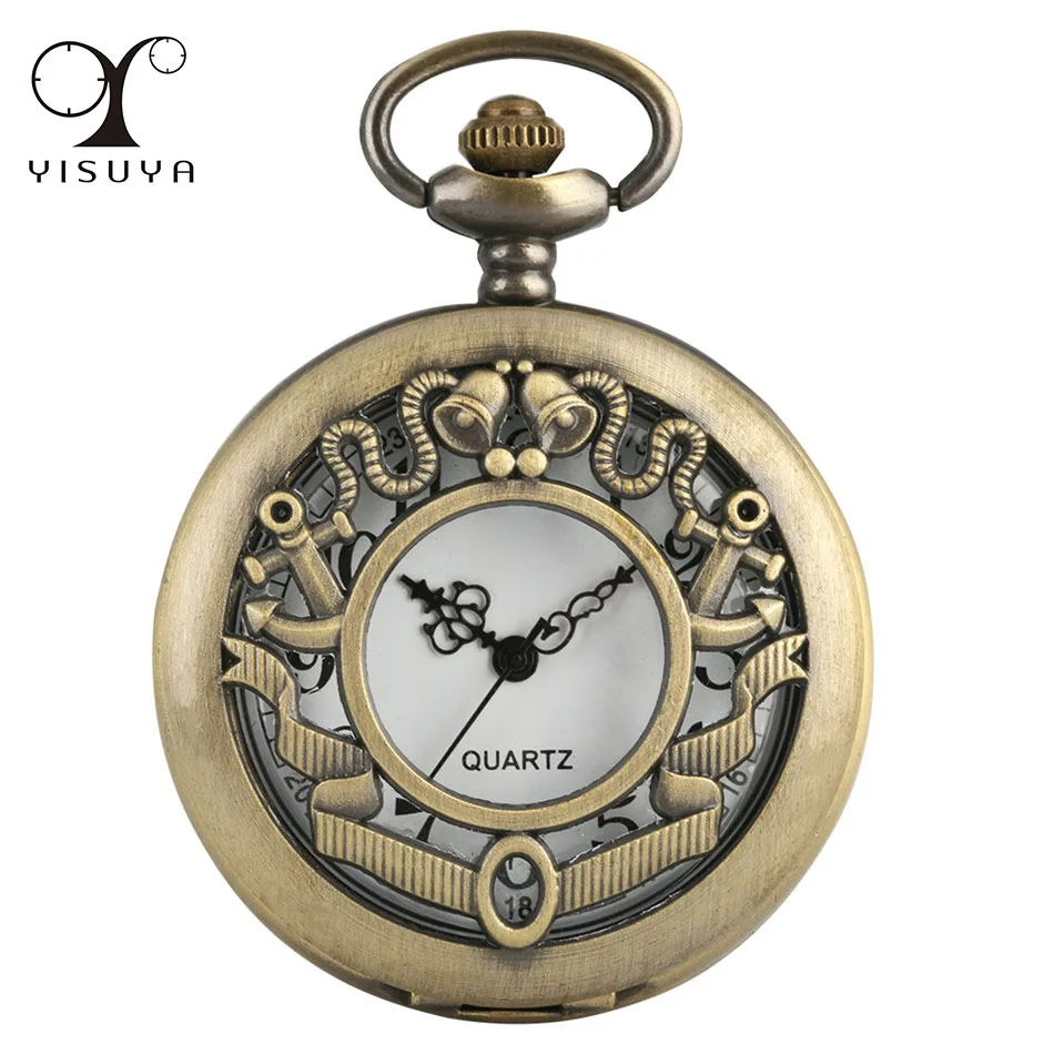 

Hollow Bronze Necklace Pocket Watch Quartz Movement Arabic Numerals Dial Pendant Accessory Pocket Clock Gifts Men Women