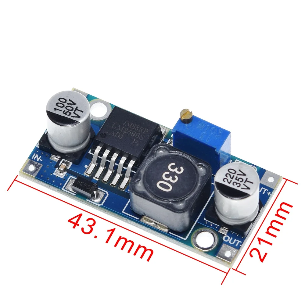 LM2596s DC-DC понижающий источника питания модуль 3A Регулируемый LM2596 регулятор