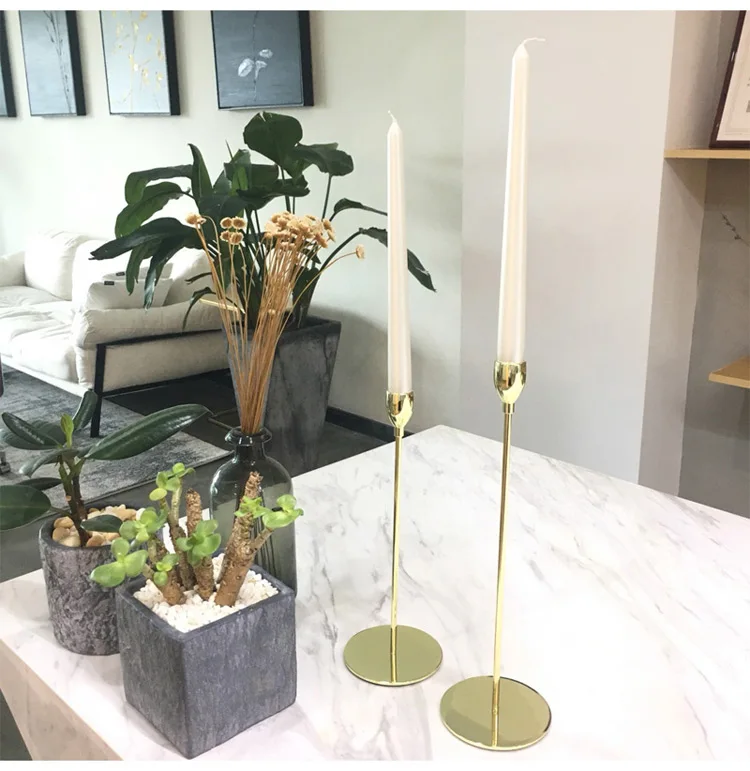 Скандинавский подсвечник Ins романтический свадебный для ужина реквизит золотые