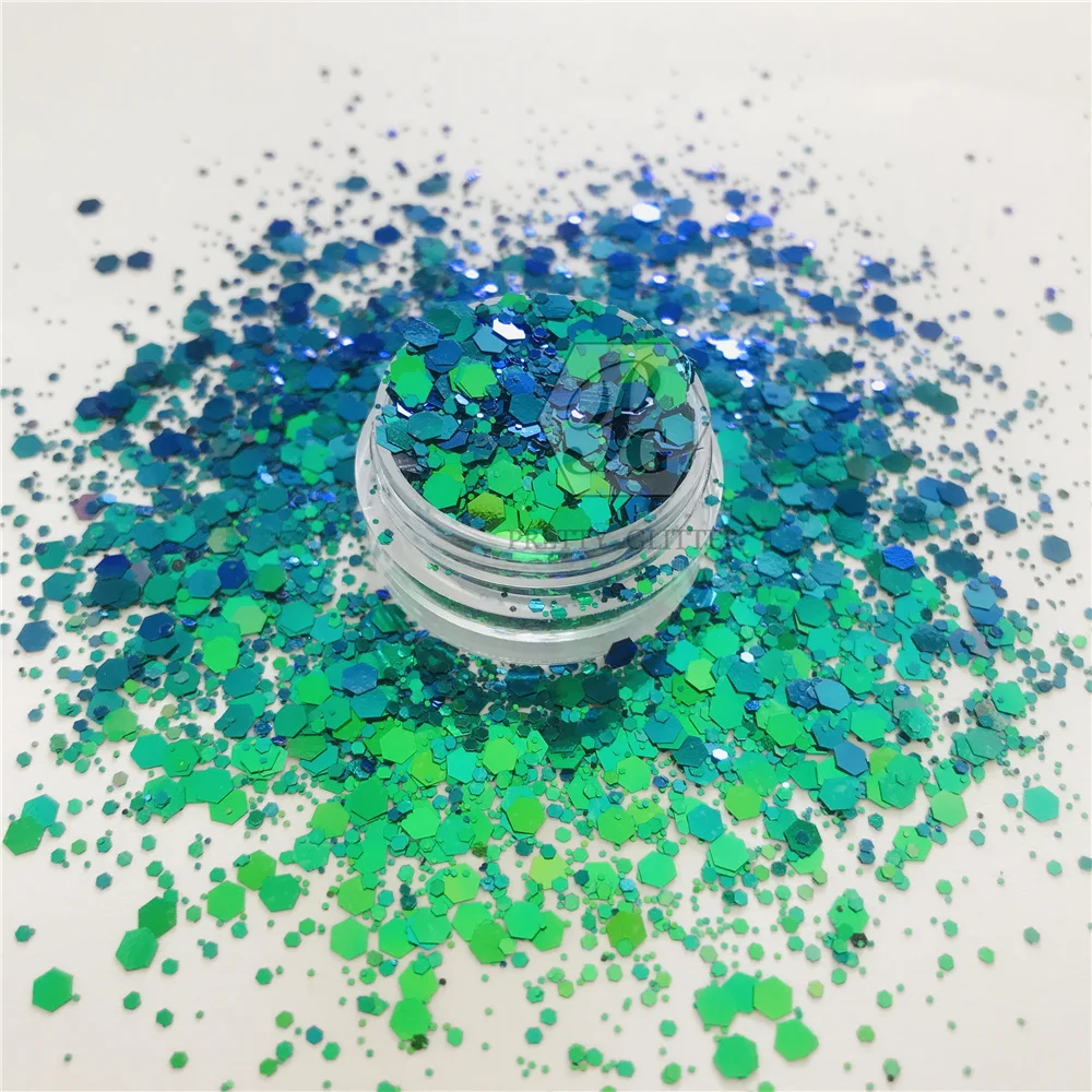 PrettyG 1 коробка цветов переключение крупной смешанной формы блеск для смолы Сделай