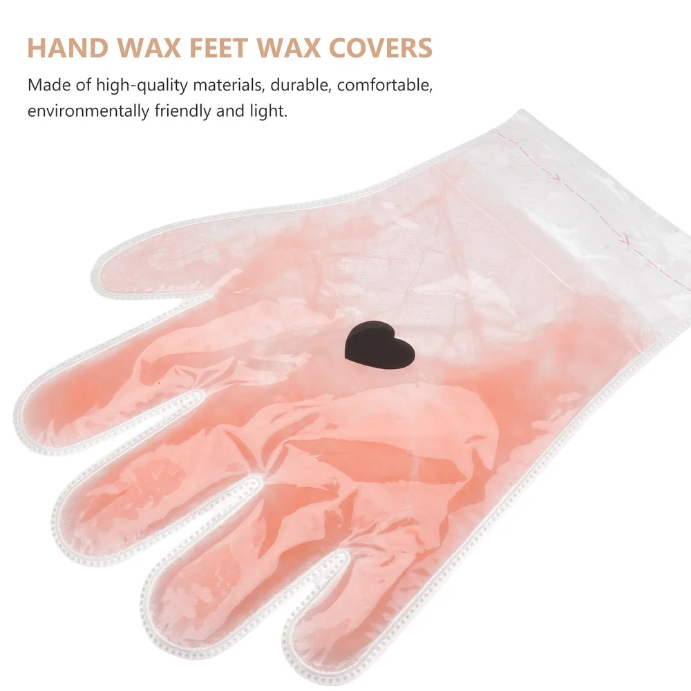 

2 Pairs of Beauty Peach Wax Therapy Hand Feet Covers Hand Feet Care Films