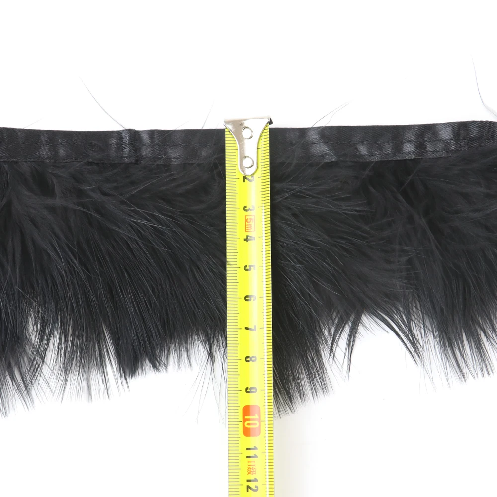 

High Quality Turkey Feather Trim Marabou Plumes Ribbon Dyed Colored for Wedding Dress Decoration Accessories 6-8 CM 2 Yards/Lots