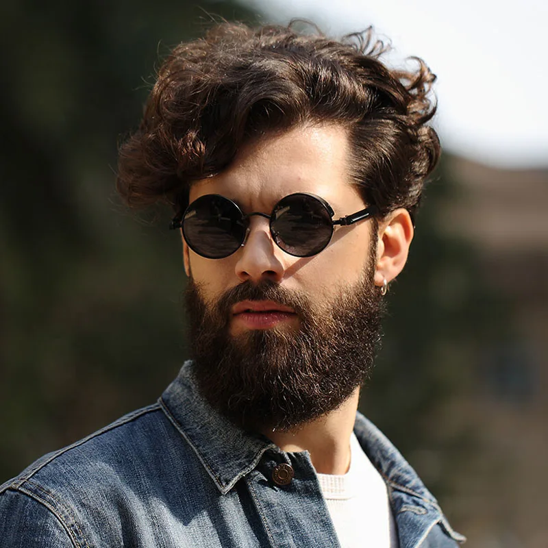 Очки солнцезащитные в готическом стиле с металлической оправой|Мужские очки| |