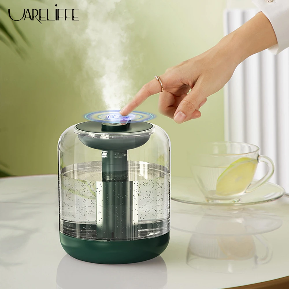 

Uareliffe 1L Humidifier With Night Light Add Flowers And Fruits USB Fogger Mist Maker 2 Modes Summer Water Replenishment Meter
