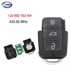 3-кнопочный дистанционный ключ с идентификатором FCC 1J0 959 753 Ач 434 МГц с электроникой для VW