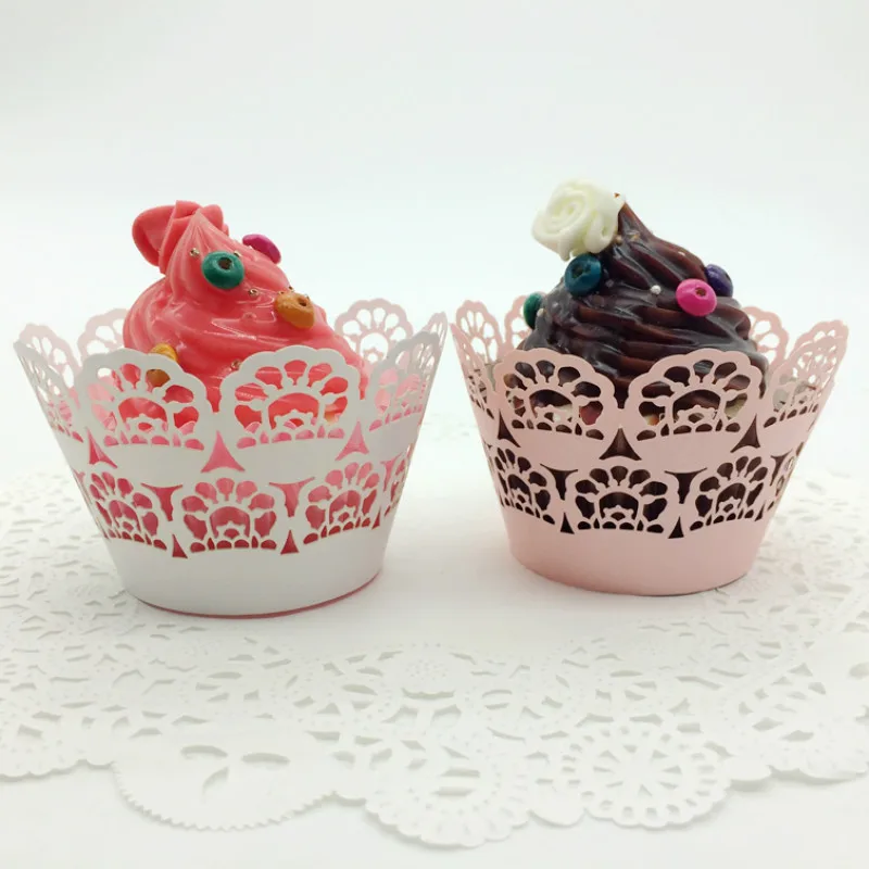 Пустотелая бумажная чашка для торта 100 шт. лазерный гравировальный поддон на