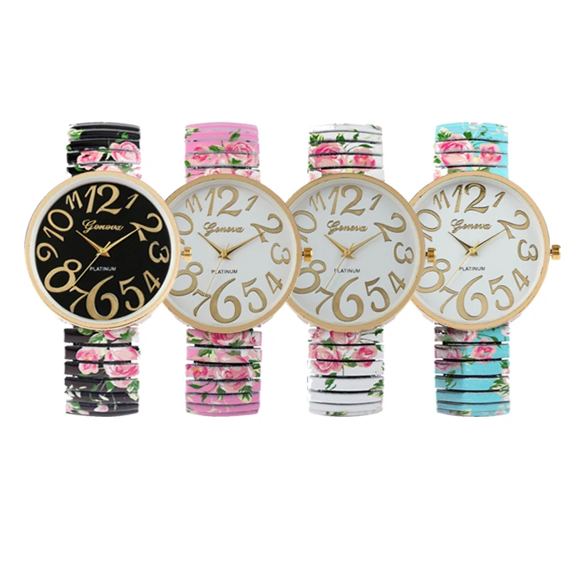 Модные женские кварцевые часы с большим арабским циферблатом наручные