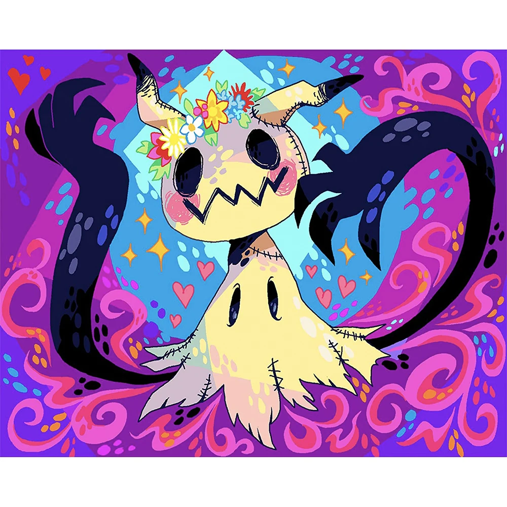 

ColorFlow DIY Little Devil Picture Full Drill Round Square Diamond Painting Kits Diamond Embroidery Rhinestone Home Decor