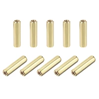 uxcell 30pcs m5 m2 female to female hex brass spacer standoff the industries of communication office equipment electronics
