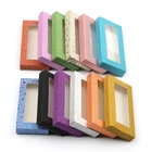 Упаковочная коробка для ресниц 50 шт., пустая коробка для ресниц, разноцветная бумажная коробка для ресниц, индивидуальная упаковочная коробка для макияжа