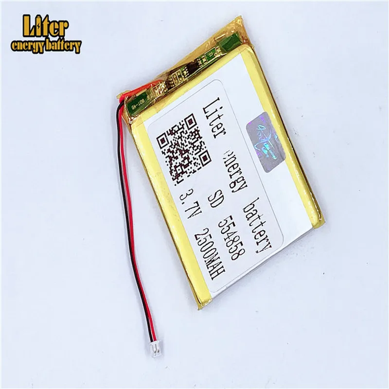 Разъем 1 25 2P 554858 555060 мАч 2500 В литий ионный полимерный LP аккумулятор LiPo MP3 MP4 MP5
