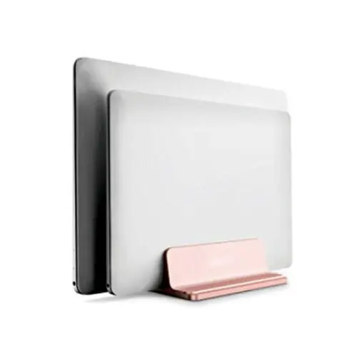 Вертикальная подставка для ноутбука розовый Настольный держатель хранения с