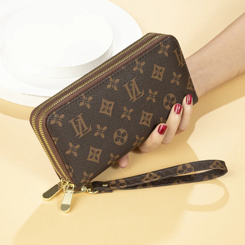 

New Women Wallets double zippers Purse portfel damski phone bag fashion Clutch bag Female Money bag carteras Wallet For Women