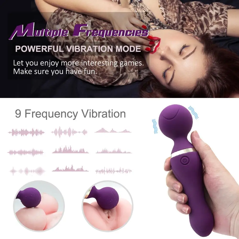 Powerful USB Charge Magic AV Wand Vibrator Clitoris Stimulator Sex Toys for Woman G-Spot vibrating Massager Products | Красота и