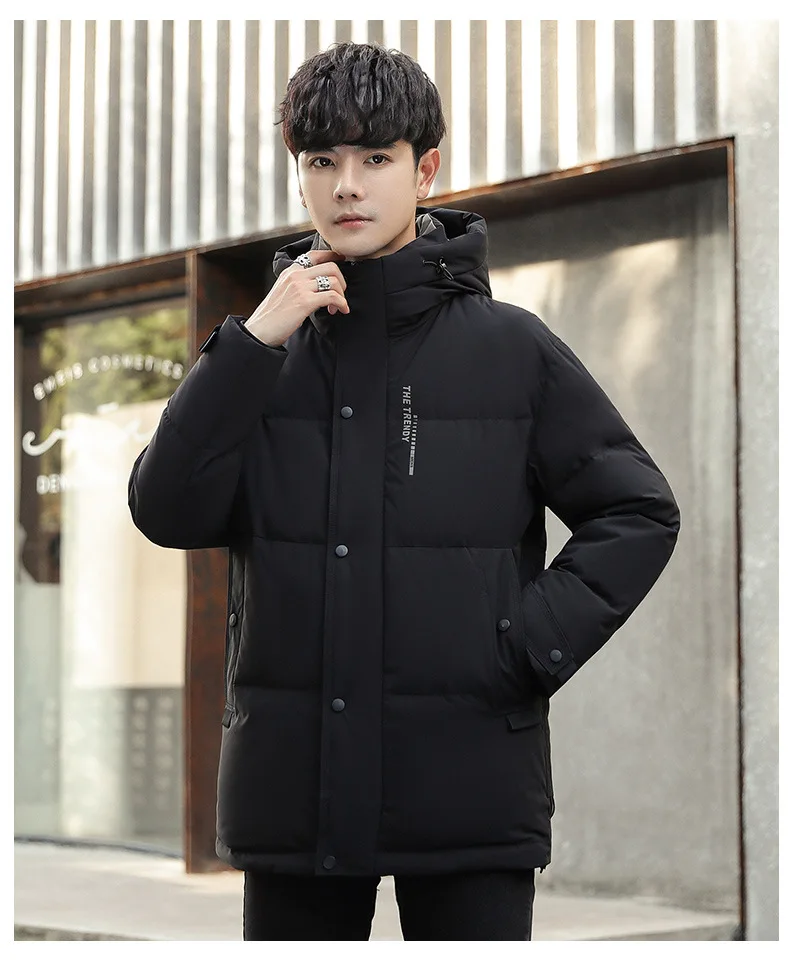 2021 winter down jacket men's trend warm and windproof men's jacket tooling jacket windproof outerwear men's down jacket
