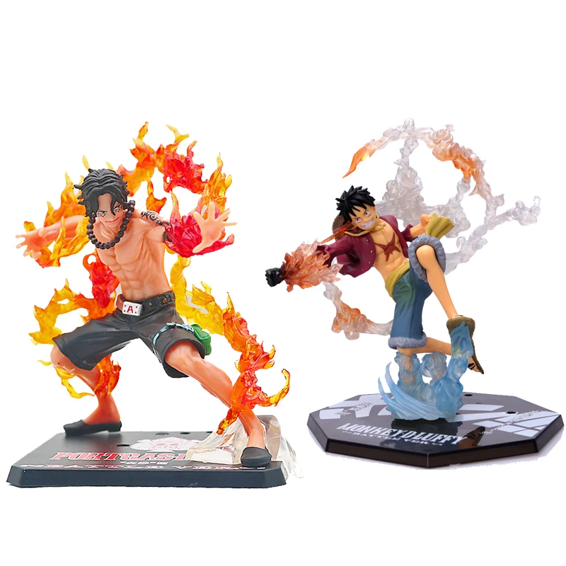 

2 Styles One Piece Fire Fist Portgas·D· Ace Monkey·D·Luffy Battle Toy Collectible Figurines PVC Model Dolls Model PVC Decoration