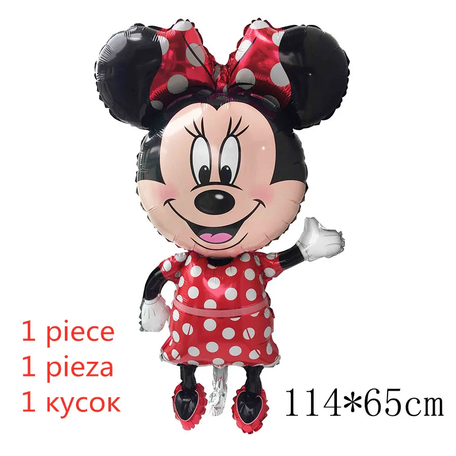 1pcs 5 шт./компл. Микки Мышь головы Минни Фольга воздушный шар с Микки-Маусом баллон гелия День рождения украшения детей Baby Shower для девочек вечерние balony - Цвет: 1pcs