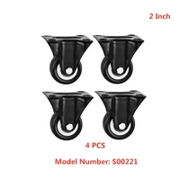 4 pcslot casters 2 inch silent bearing wheel height 7cm black diamond directional caster electrophoresis gold