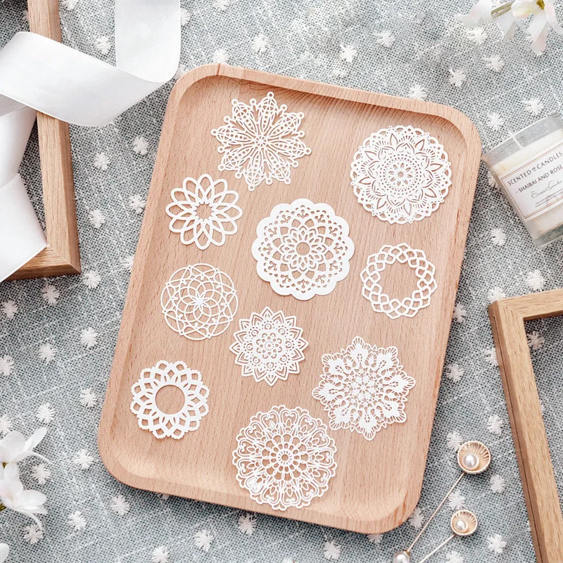 10 шт. ручная работа цветок кружевные края Крафтовая бумага нежелательный журнал