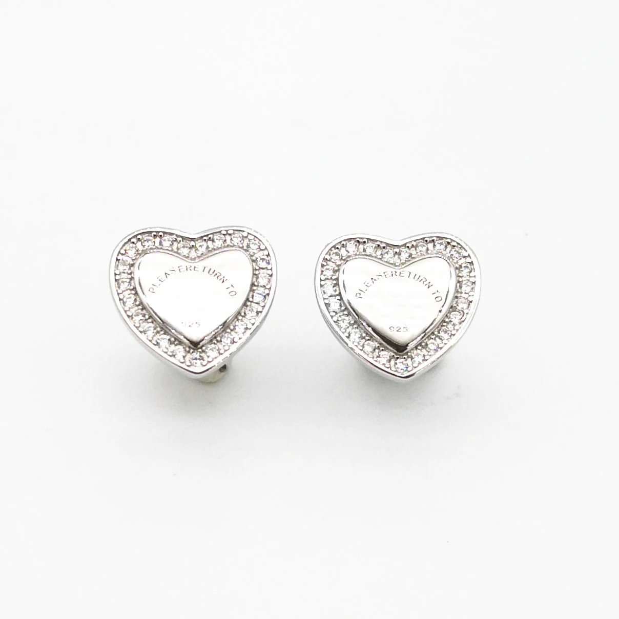 

925 sterling silver ms classic zircon letters stud earrings mini models