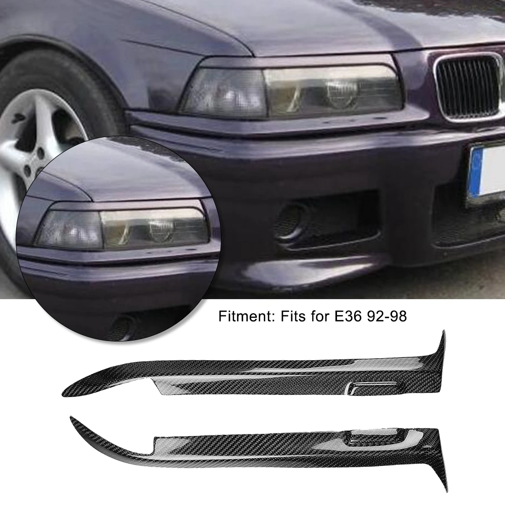 Пара накладок на передние фары из углеродного волокна для BMW E36 1992