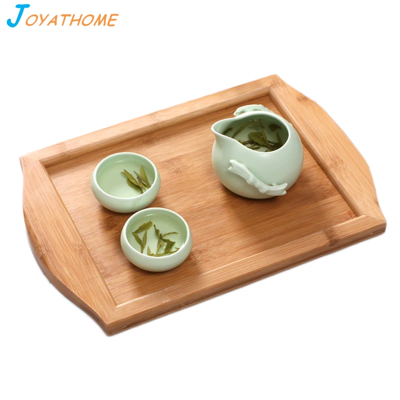 Японский стиль Бамбуковый лоток поднос для чайных чашек Деревянный