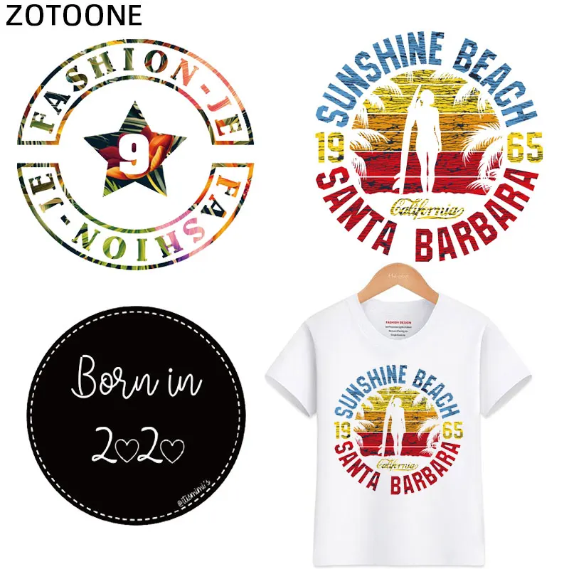 

ZOTOONE Stripes Patches Iron on Transfer Fashion Letters Patches for T-shirts Girl Kid Clothing DIY Thermo Stickers on Clothes H