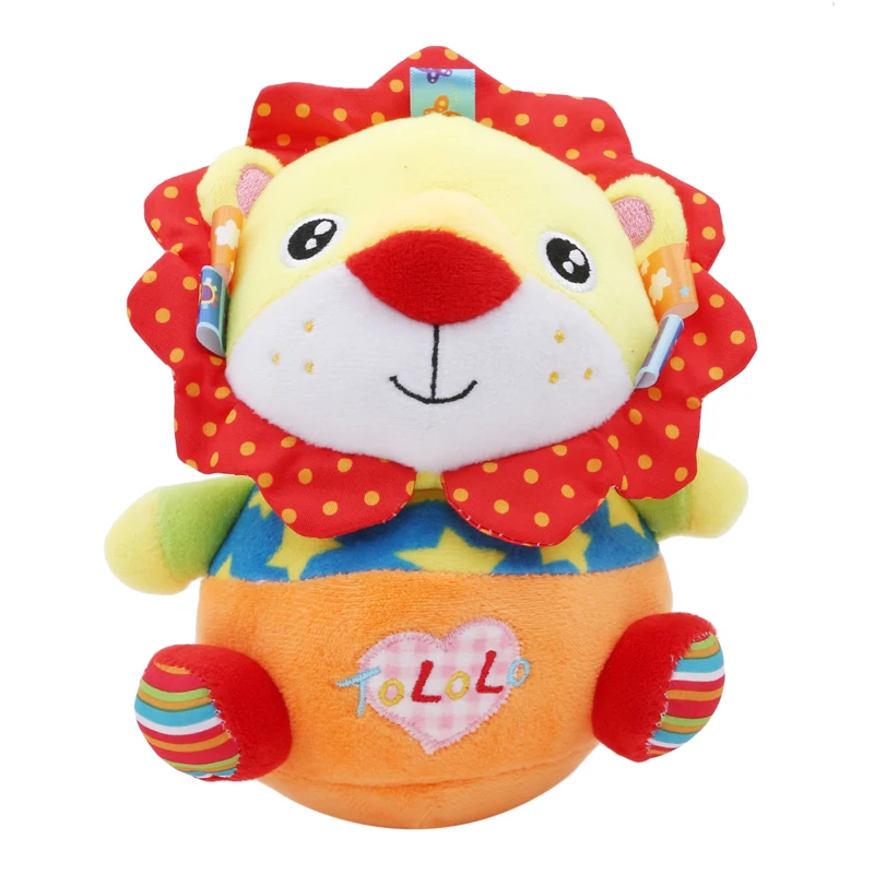 

New 1 Pcs Hot Cartoon Plush Tumbler Doll Toy Mini Funny Roly-poly Mobile Rattles Toys Birthday Gift for Newborns Children