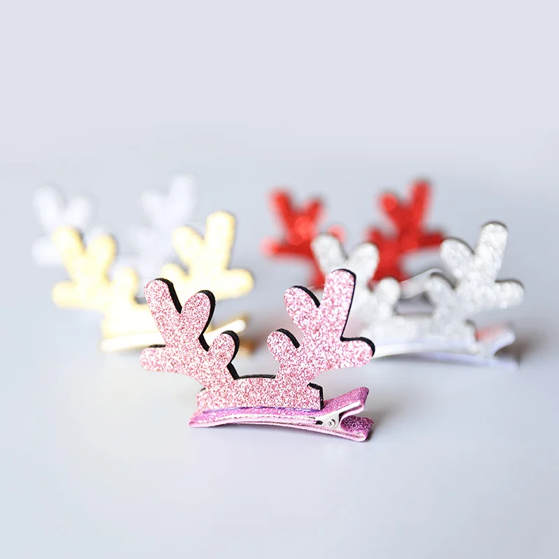 MeryYuer/Рождественские блестящие заколки в Корейском стиле для девочек меховые