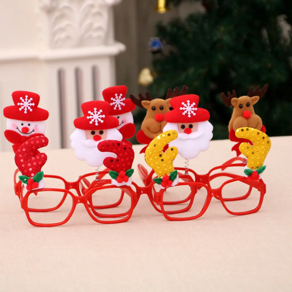 Лидер продаж подарок на Рождество милая мультяшная оправа для очков блестящие