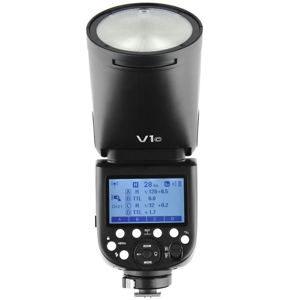 Вспышка Godox V1 TTL 1/8000s HSS литиевая батарея 2600 мАч триггер для вспышки Speedlite AK-R1 X2T Canon